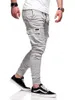 Men's Pants 2024 Spring Autumn Elastic Waist Pockets Drawstring Pencil Man Fashion Motion Comfortable All-match Running Trousers