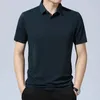 Herrpolos affärer gentleman kortärmad mens polo skjorta stickad mode sommarkvalitet mesh andningsbar enkel vård camisas de hombre m-4xl