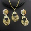 Brincos de colar Jóias de bom formato de flor para mulheres 18K Plated and Pinging Brasilian Jewellry Presente de casamento
