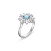 Neckellos für Frau Swarovskis Schmuck Hochversion Blau Sonnenblumen Ring Weibchen Schwalbe -Element Crystal Daisy Ring weiblich