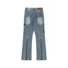 Jeans maschile high street street con cerniera multipocchia lavata baggy y2k per uomini e donne a colore solido ropa hombre pantalones pantaloni in denim