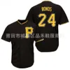 Pirates Uniform Jersey 21 Clemente Gray Black White Strickjacken bestickter leeres T-Shirt