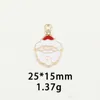 Charms 10st/Lot Christmas Santa Claus Oil Emamel Diy For Bag Earring Halsbandsmycken Making Handmade Pendant