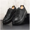 Casual Shoes Autumn Hip Hop Leather Men Platform Board Sneakers Flats Chaussure Homme