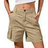 Damen-Shorts Sommer Cargo Womens Fashion Ladies Elastic High Taille Hosen Streetwear Weitbein übergroße einfache Unisex-Hosen