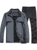 Heren Spring en Autumn Suit Jack Mens Sportswear 2-Piece Jacket Pants Sportswear Set 240419