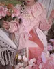 Robes décontractées printemps automne femmes sweet mori kei fille lâche plus taille de dentelle de dentelle patchwork confortable coton lin