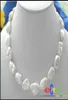 Bijoux de perles authentiques énormes 18quot1520 mm Natural Sea Baroque White Pearl Collier 14K3416685