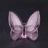 Glass Crystal Butterfly Wings Fluting Lucky Futterfly Glints Vibrant med ljusa färgprydnader Heminredning 240426