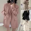 Women's Suits 2024 Spring Korean Fashion Small Suit Top Coat Women Loose Straight Tube Temperament Slim Lapel Blazer Jacket Outwear