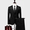 Ternos masculinos que vendem terno de homens ambientados em 2024 Business Evening Print Gentleman's Formal Transe Single Row One Button M-6xl