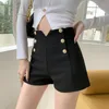 Women's Shorts England Style Black Suit 2024 High-waisted Sexy Pants Summer Plus Size Mini Double-breasted Short