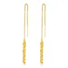 Orecchini a pennaglie Labbb Real 18k Gold Droping Simple Phoenix Tail Design Pure Au750 Women Fine Jewelry Giftse174