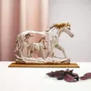 Sculpture de cheval Résine indienne Galoping Statue Home Decoration Desktop Animal Figurines 240427