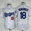 Dodgers Los Ángeles Yamamoto Bordado de jersey de pecho bordado