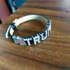 Trump 2024 Justerbar strassbrevarmband svart läder personligt armband 0509 0509