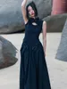 Roupas étnicas costura chinesa cheongsam vestido feminino nicho escuro design de cintura solta saia