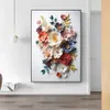 LPAPERS Nordic einfache Ästhetik Wandkunst 3D Blumen HD Öl auf Leinwandplakaten und Drucke Home Schlafzimmer Wohnzimmer Dekoration Geschenke J240505