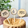 Forniture per feste torte nuziali toppers fidanzamento lettere in legno decorazioni decorazioni per l'anniversario di San Valentino