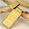 DB-766 Metal Gold Bar plus briquet / butane sans silex de cigarette rechargeable au gaz