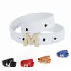 Toppsäljande berömd varumärkesdesigner Fashion Letter M Buckle Men's midjebälte klassisk lyxig toppkvalitet Man Boy Black White Red Blue Yellow Belt för festbröllop 268y