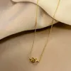 Подвесные ожерелья 316L из нержавеющей стали Золотой узел ожерелье для женского хокера 2024 г.