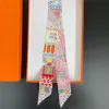 Korean Autumn Hot Sale Fashion Luxurious Ladies Leisure Decoration Twill Long Strip Streamer Silk Scarf Tie Bind a bag Ribbon