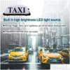 Luci decorative Light taxi Pink Taxi per auto a batteria ricaricabile USB LED A impermeabile LED con mobili di consegna a goccia di base sigillata M DH8PX