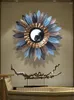 Dekorative Figuren leichte Luxus Restaurant Eisen Wandspiegel kreativer Metalleingang Wohnzimmersofa Hintergrund Anhänger Anhänger