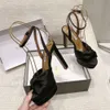 Aquazzura Cupido atado Cetin Platform Sandals Sandals tornozelo Bloco de alcance Mulheres designer de luxo Bombas de salto alto