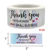 Labels Tags Groothandel 1x3inch Holographic Thank You Bag en Box Gift Sealing Sticker Label Rainbow Self Seal Packing Homemade Diy Pa Dhnew