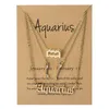 Hangende kettingen 3 stks set kartonnen ster Zodiac Sign 12 Constellation Charm Gold Color ketting Aries Cancer Leo Scorpio Jewelrypendan 280N