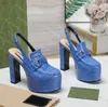 Piattaforma designer pompa sandali tacchi tacchi ad alto tacco da donna di lusso di lussuoso abbigliamento da sposa da sposa