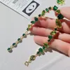 Été coloré Gema Collier de bonbons de bonbons Green Crystals Droplettes d'eau Irréguleux Boucles d'oreilles cristallines