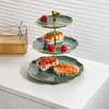 Opbergtassen 3 lagen fruitplaat cupcake desserts snoepbuffet stand toren bruiloft feestje cake dessert lade display snackgerecht