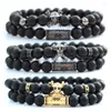 Strand One Piece Skull Natural Stone kralen Braclets voor vrouwen Bransoletki Pulseras Hombre Mens Jewelly Bracelet Set Brazalete 2730