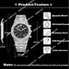 Cagarny Full Diamond Mens Watches Hip Hop ghiacciato da maschi da polso da uomo Silver Bling impermeabile cronometro maschio cronografo Reloj polsh owatche