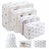 Sacs de rangement 7pcs Cubes d'emballage de voyage - Ensemble d'organisateurs 4luggage pour articles de toilette Vêtements et cosmétiques
