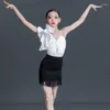 Journ de dance latine Suspender tassel jupe de pratique pour enfants Pratique de formation des enfants Suit Internet célébrité performance concurrente