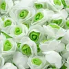 Fleurs décoratives 100pcs 3cm mini double couleur artificielle PE mousse de rose têtes de fleurs pour décoration de mariage artisanat à la main