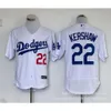 Dodgers Elite City Betts#50KERSHAWXW22 Niebieski biały czarny szary haft haftowy