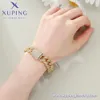 X000786012 Xuping Hip Pop Jhigh Quality Quality Intondless Diamonds Cuban Chain Bracelet Bijoux Urban Bijoux Mens