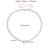 Trendy shell hart imitatie parels ketting vrouwen handgemaakt 6 mm stenen kralen voor sieraden cadeau 240429