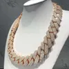 Homens personalizados pesados 500g colar de hip hop jóias bling moissanite diamante cuba link cadeia