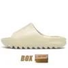 2024 Designer Slide Foam Runners Slippers Menções famosas sandálias Slides Black Luxurys Rubbers Sapatos de sapatos grandes com caixa