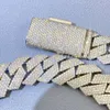 Luxury más nuevo de 10k 14K 18K Gold de oro sólido Freed de 14 mm VVS Moissanite Diamond Cuban Link Chains Collar Hip Hop Joya
