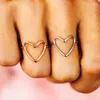 Wedding Rings CAOSHI Trendy Simple Heart Love Ring Lady Daily Fashion Metal Style Finger Jewelry For Women Sweet Cool Female Chic