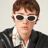 Женщина -дизайнерские овальные солнцезащитные очки с ацетатным металлом