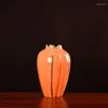 Vases en céramique vase créatif abstrait orange melon jim bouteille de bouteille à la maison arrangement de fleurs de salon