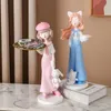 Objets décoratifs Figurines Rabbit Maid sculpture charmante rangement lieu meubles salon tv armoire décoration fille statue art cadeau décoration intérieure t240505